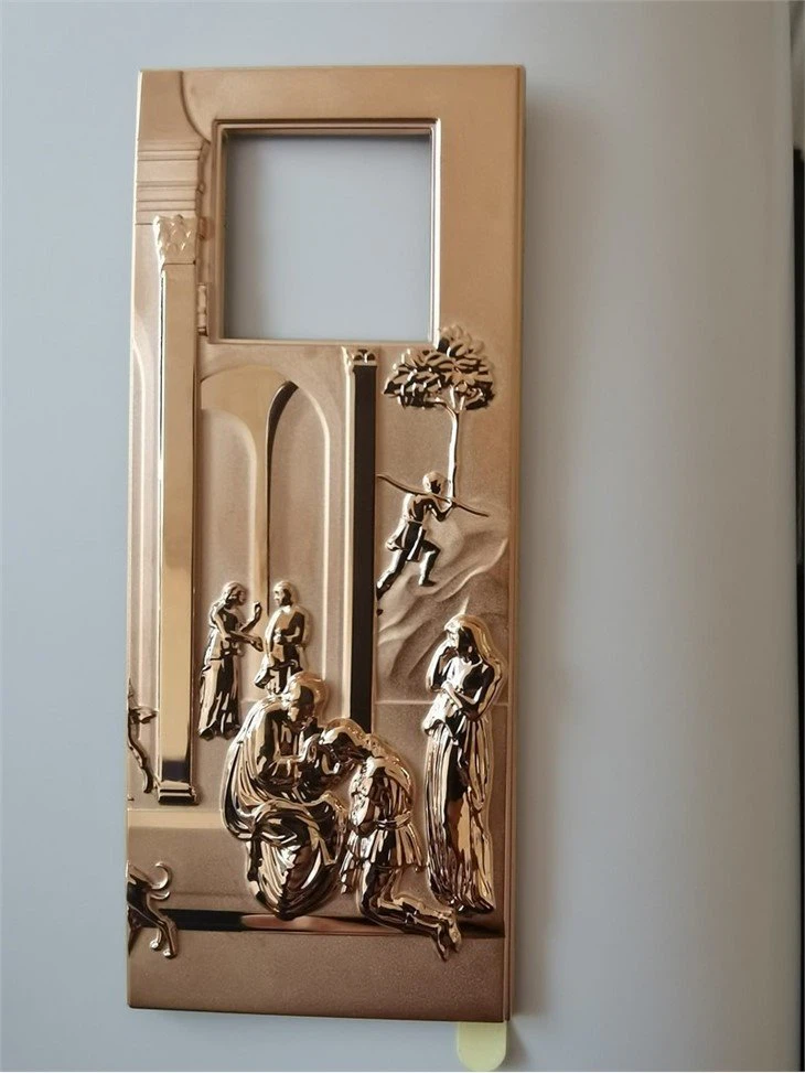 3 rose gold metal nickel sticker logo